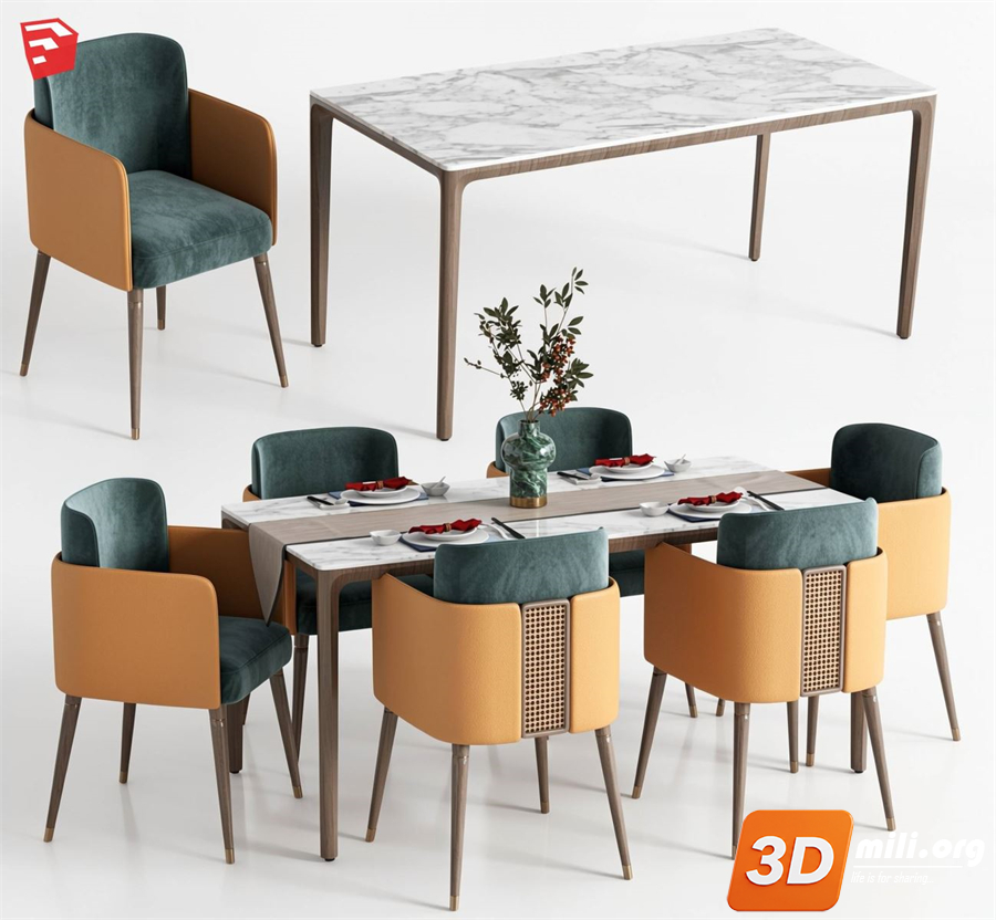 Dining Table Set Skp Files